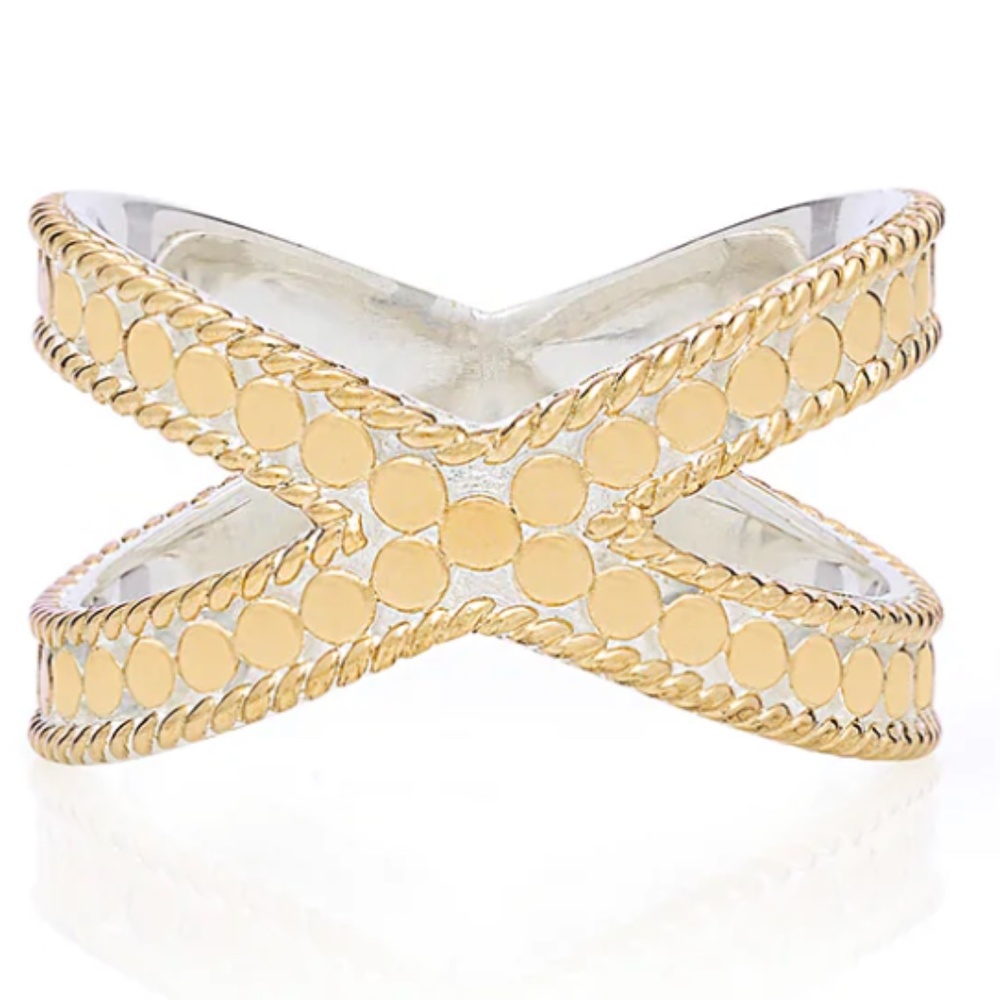 Anna Beck Classic Cross Ring - Gold size 8